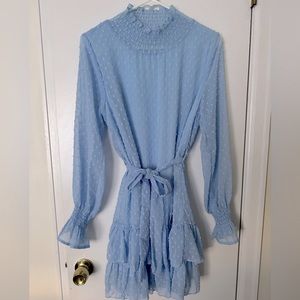 Swiss dot ruffle dress